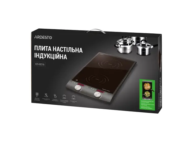 ელექტრო ზედაპირი ARDESTO ICS-B216 electric cooking plate with two hob eyes with total power of 2900 W, combined control, 7 image