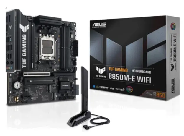 დედა დაფა ASUS Motherboard TUF GAMING B850M-E WIFI sAM5 B850 4xDDR5 M.2 HDMI DP WiFi BT mATX, 2 image