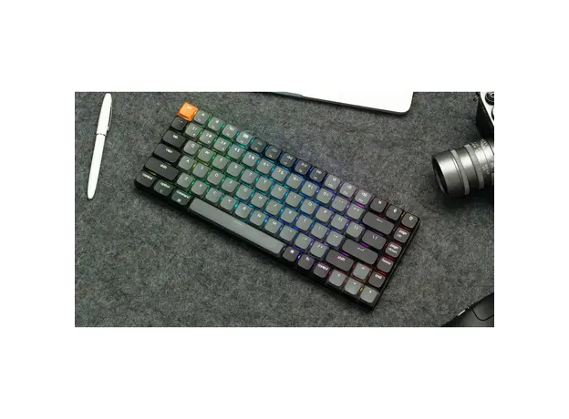 კლავიატურა Keychron K3 V3 84 keys, K Red, BT/USB-A, RGB, black, 4 image
