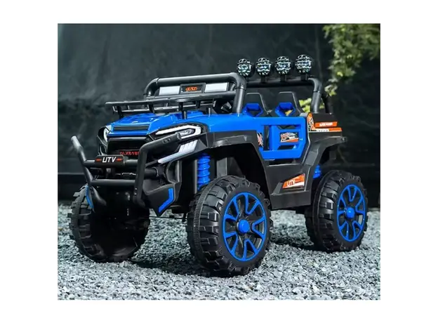 ბავშვის ელექტრო მანქანა V5588 კაუჩუკის საბურავებით,ტყავის სკამით, 6 image