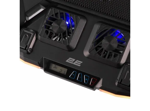 ნოუთბუქის გამაგრილებელი 2E GAMING Laptop stand CPG-011, up to 17.3", 1xUSB-A, 1xUSB-C, LCD, RGB, black, 3 image