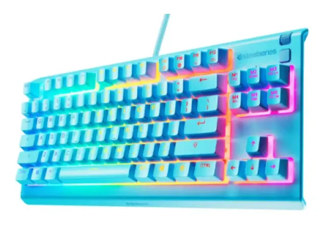 კლავიატურა SteelSeries Keyboard membrane Apex 3 TKL, 84key, USB-A, EN, RGB, aqua, 3 image
