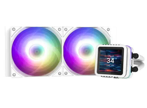 ქულერი Zalman LCS Alpha 2DS A36 ARGB, LGA1851, 1700, 1200, 115x, AM5, AM4, TDP 350W, white, 2 image