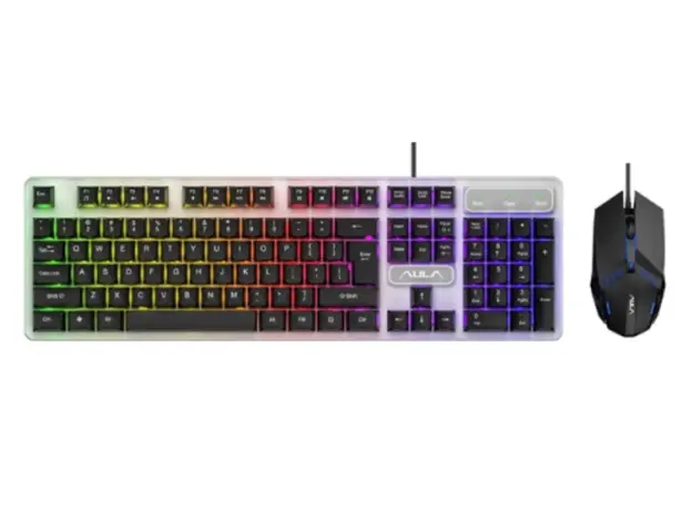 კლავიატურა AULA F2023 Wired USB Membrane Gaming Keyboard Black, 2 image