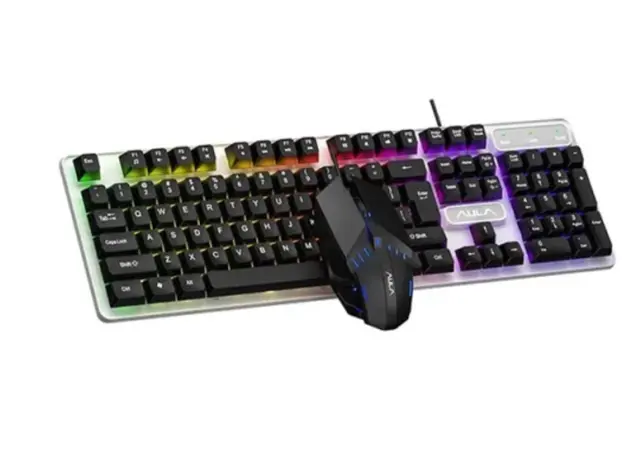 კლავიატურა AULA F2023 Wired USB Membrane Gaming Keyboard Black, 3 image