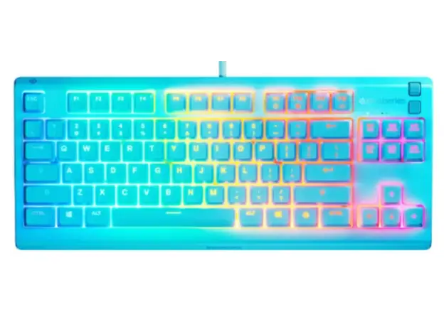 კლავიატურა SteelSeries Keyboard membrane Apex 3 TKL, 84key, USB-A, EN, RGB, aqua, 2 image