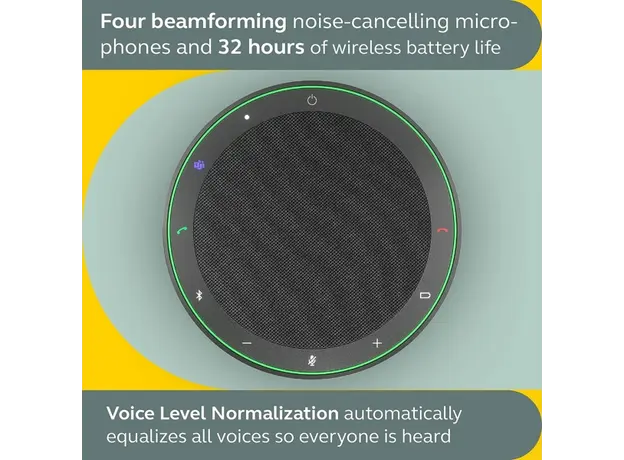 საკონფერენციო დინამიკი Jabra 2775-319 Speak2 75, Bluetooth, Portable USB Conference Speakerphone, Dark Grey, 4 image