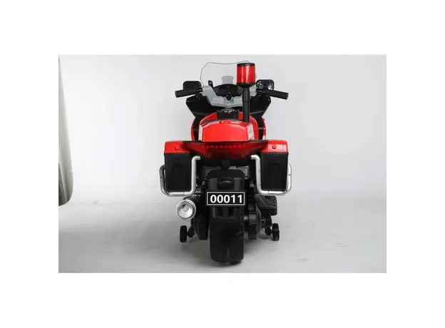 ბავშვის ელექტრო მოტოციკლი 011-RED კაუჩუკის საბურავებით/ტყავის სავარძლით, 4 image