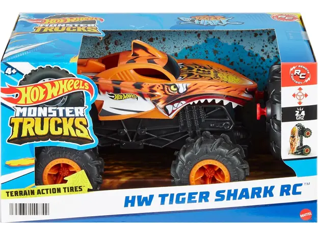სათამაშო მანქანა Mattel Hot Wheels Monster Trucks 1:24 Tiger SharkTM RC Vehicle, 5 image