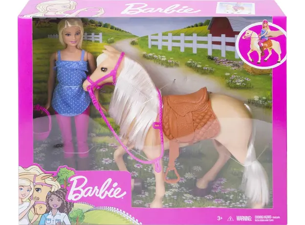 ბარბის თოჯინა MATTEL Barbie Doll & Horse, 7 image