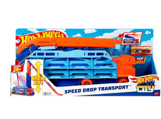 სათამაშო ავტობუსი Mattel HW City Air Drop Hauler