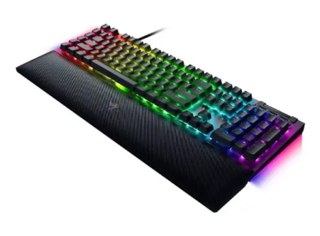 კლავიატურა Razer Keyboard mechanical BlackWidow V4, 114key, Green Switch, USB-A, EN, RGB, black, 3 image
