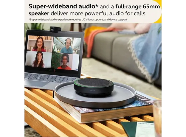 საკონფერენციო დინამიკი Jabra 2775-319 Speak2 75, Bluetooth, Portable USB Conference Speakerphone, Dark Grey, 6 image