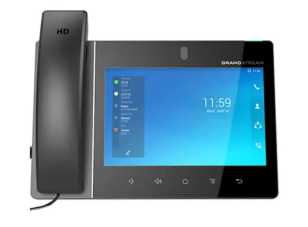 IP ტელეფონი Grandstream GXV3480 desktop video phone,8" 1280x800 capacitive touch screen IPS LCD, 16 lines with up to 16 SIP accounts, tiltable 2 mega-pixel CMOS