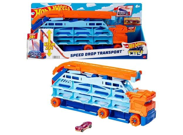 სათამაშო ავტობუსი Mattel HW City Air Drop Hauler, 5 image