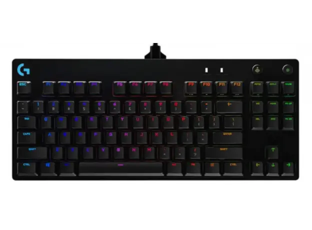 კლავიატურა LOGITECH G PRO TKL Corded Mechanical Gaming Keyboard - BLACK - US INT'L - USB - CLICKY, 2 image