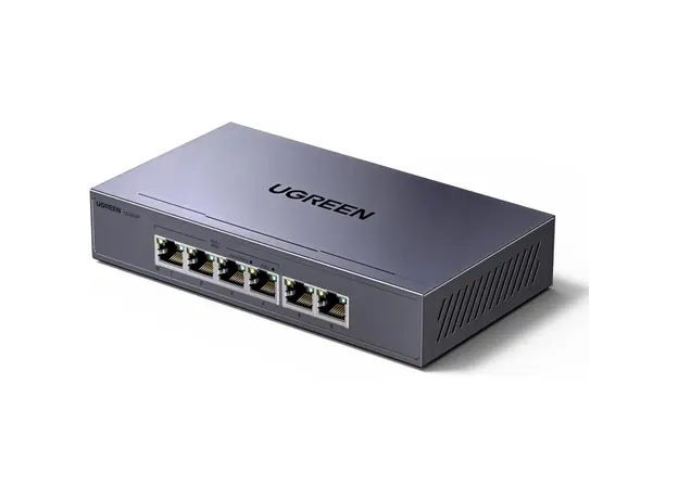 სვიჩი UGREEN CM741 (35371EU), 6-Port Gigabit, PoE+ Switch, Grey
