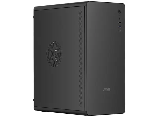 კომპიუტერის ქეისი 2E-V500B-400, PC case 2E Credo V500B-400 with PSU 2E ATX400, 1xUSB3.0, 1х USB 2.0, 1xUSB Type-C, 1x120mm, VGA 310mm, ATX, black, 2 image