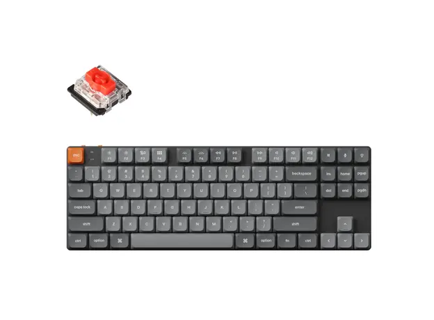 კლავიატურა Keychron K1 Max 84 keys, Gateron Red, WL/BT/USB-A, RGB, black, 3 image