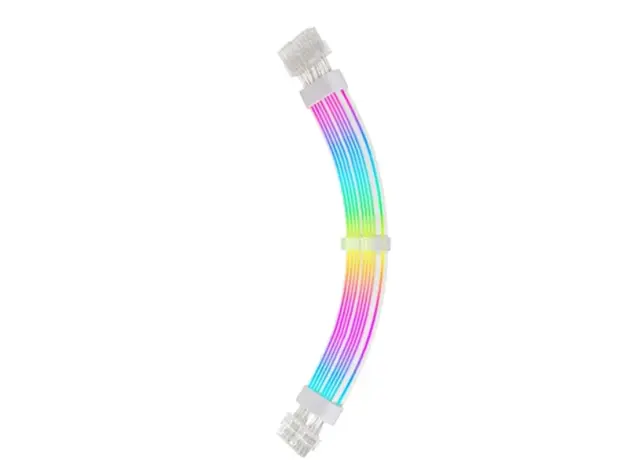 PSU კაბელის დამაგრძელებელი Asiahorse RGB DualSR 2x8pin White