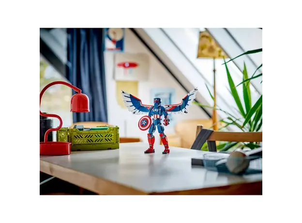 ლეგო LEGO Marvel Sam Wilson Captain America Buildable Figure, 5 image