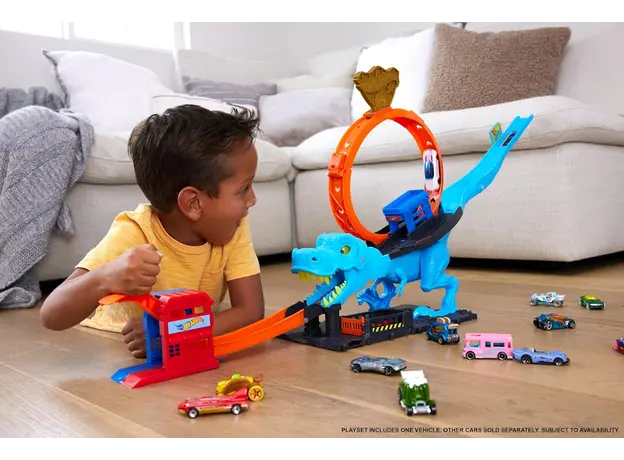 სათამაშო კომპლექტი Mattel HW City T-Rex Chomp Down, 5 image