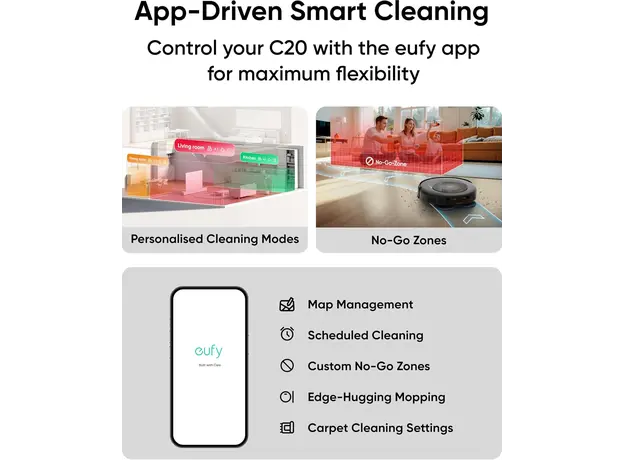 მტვერსასრუტი Eufy Robot Vacuum Omni C20 (G) - Europe (excluded UK plug) Black 1, 8 image