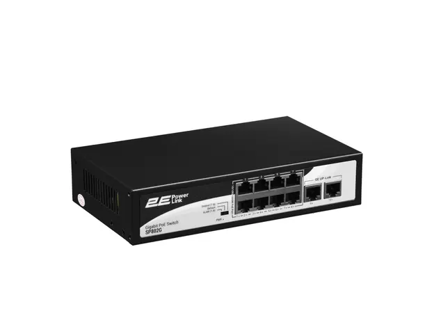 სვიჩი 2E PowerLink Switch SP802G 10xGE (8xPoE, 2xUplink), 120W, Unmanaged, 5 image