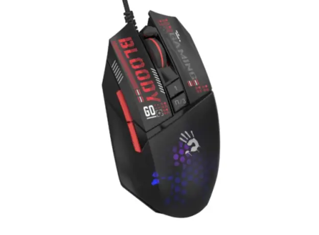 მაუსი A4tech W60 Max Mini Lightweight RGB Gaming Mouse Black, 4 image