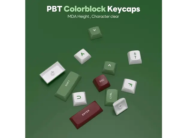 კლავიატურა Royal Kludge RK R65 RGB Mechanical Keyboard, Chartreuse switch, Hot Swappable, Type-C wired, Green sand, 4 image