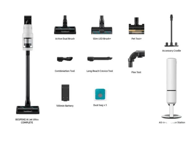 მტვერსასრუტი Samsung JET AI ULTRA VS90F40DFG/EV, 7 image