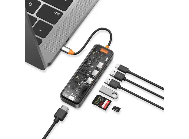 USB ჰაბი WiWU CB007 Space Gray, 4 image