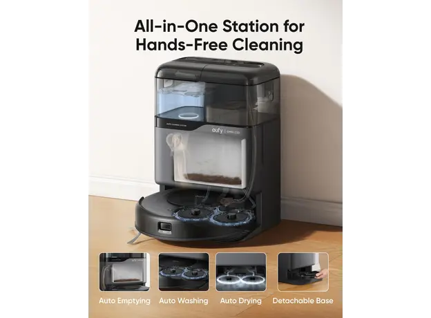 მტვერსასრუტი Eufy Robot Vacuum Omni C20 (G) - Europe (excluded UK plug) Black 1, 6 image