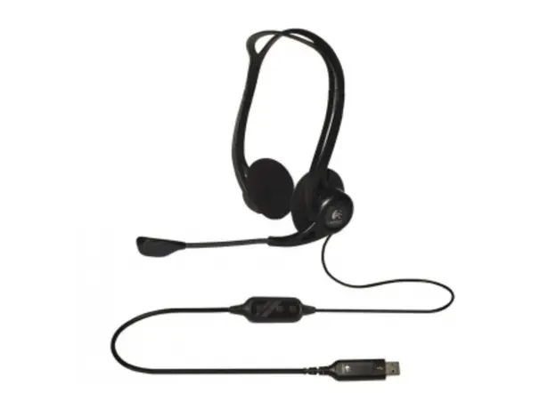 ყურსასმენი LOGITECH PC960 Corded Stereo Headset BLACK - USB, 3 image