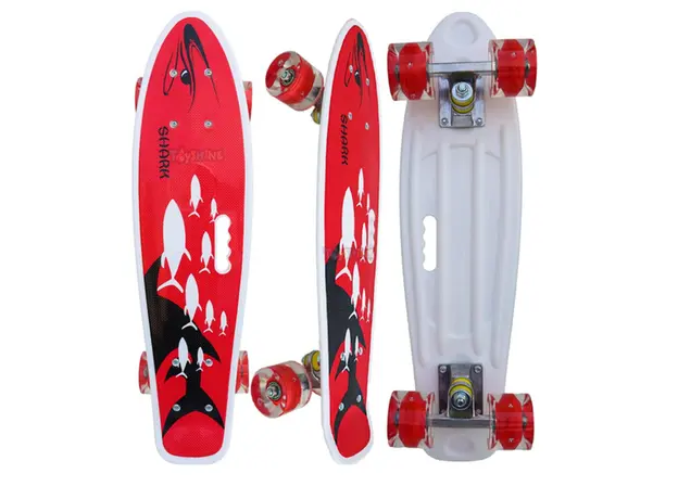 სკეიტბორდი M350YST-FISH მანათობელი ბორბლები და სახელურით, 2 image