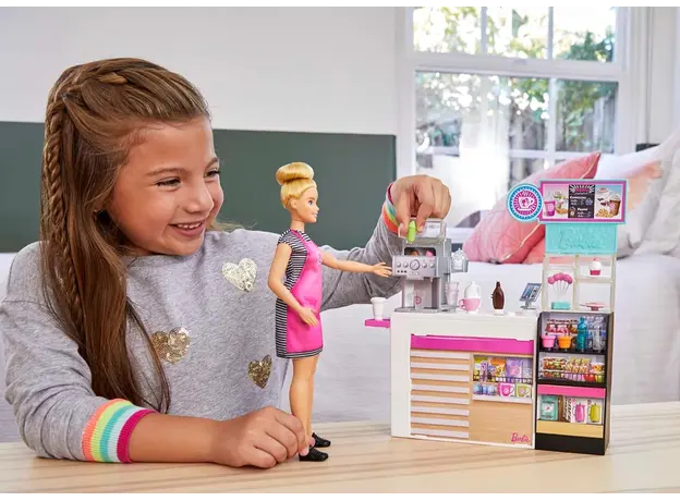 სათამაშო კომპლექტი MATTEL Barbie Coffee Shop Playset, 3 image