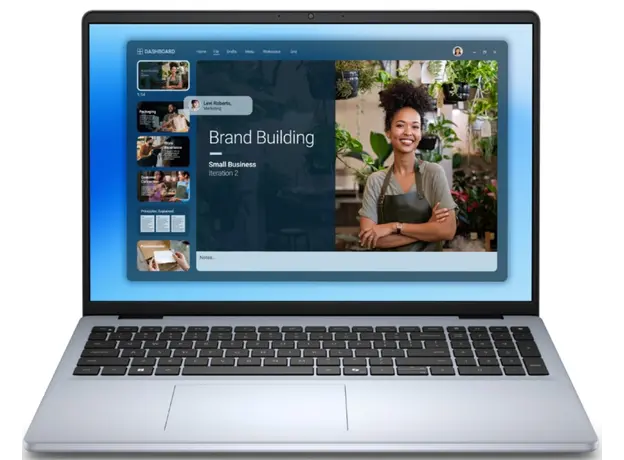 ნოუთბუქი Dell 16 DC16250/Core 5-120U/16GB/1TB SSD/Intel Graphics/FgrPr/WLAN + BT/16" FHD+/Backlit Kb/Ice Blue/3 Cell/65W/Ubuntu/3Ywr, 2 image