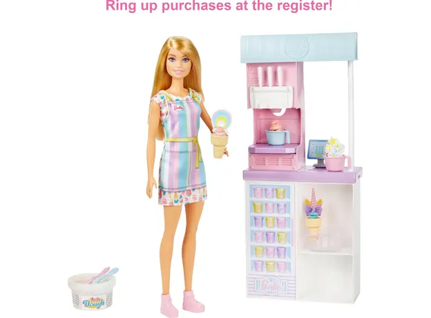 ბარბის თოჯინა MATTEL Barbie Ice Cream Shopkeeper Playset, 7 image