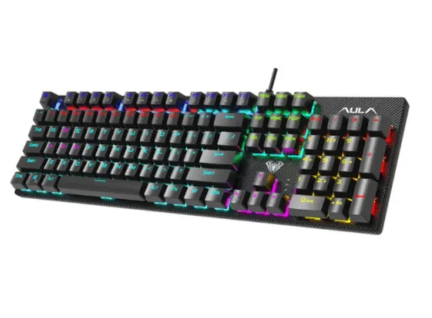 კლავიატურა AULA S2022 RGB Wired Gaming Mechanical Keyboard Black (Blue Switch), 4 image