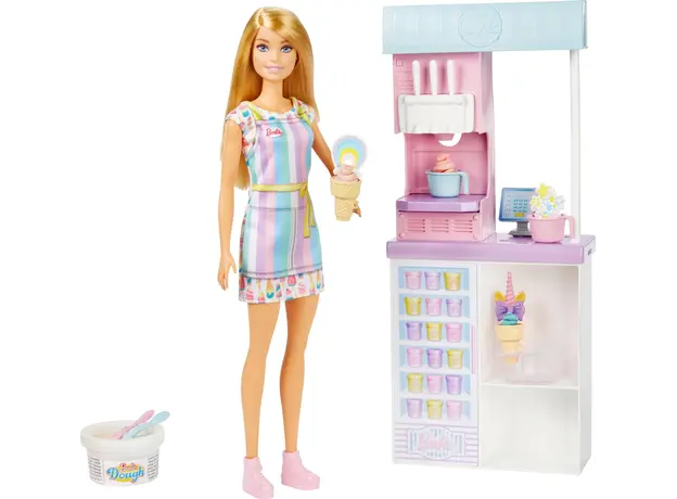ბარბის თოჯინა MATTEL Barbie Ice Cream Shopkeeper Playset, 2 image