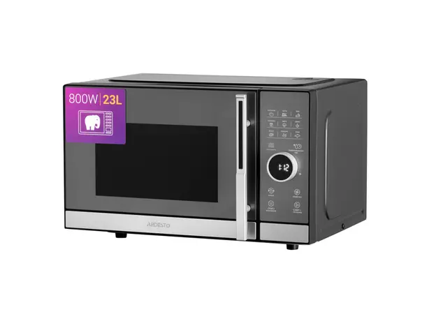 მიკროტალღური ღუმელი Ardesto Microwave oven, 23L, electronic control, 800W, display, handle opening, black, 4 image