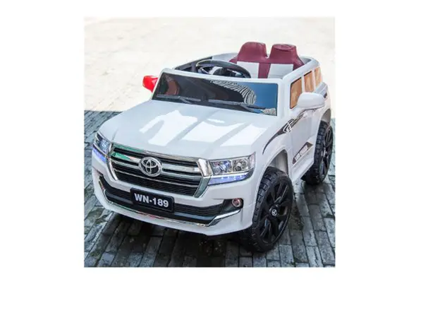 ბავშვის ელექტრო მანქანა TOYOTA D-189 კაუჩუკის საბურავებით,ტყავის სკამით, 7 image