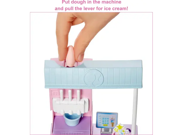 ბარბის თოჯინა MATTEL Barbie Ice Cream Shopkeeper Playset, 4 image