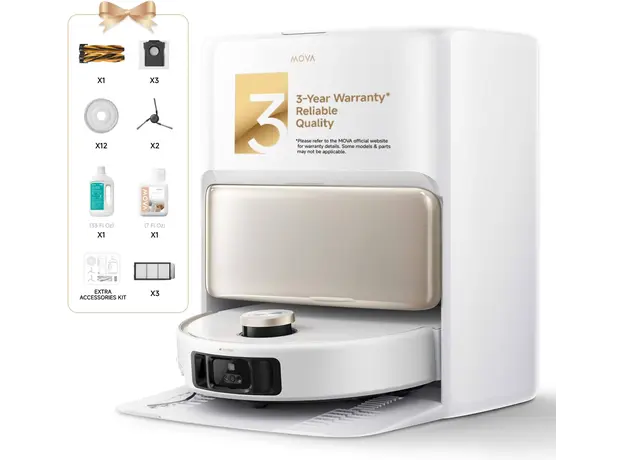 რობოტი მტვერსასრუტი Mova Robot Vacuum V50 Ultra Complete White (RLV72LE-1), 6 image