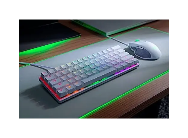 კლავიატურა Razer Keyboard Huntsman Mini Mercury Ed. RGB 61key Red Switch USB EN White, 3 image