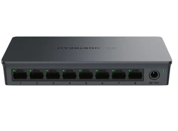 სვიჩი Grandstream GWN7701, Unmanaged Network Switches, 8-ports Gigabit Ethernet, Desktop, wall-mount