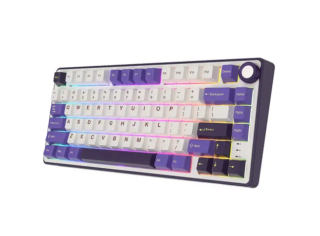 კლავიატურა Royal Kludge RK R75 RGB Mechanical Keyboard, Brown switch, Hot Swappable, Hot Swappable, Type-C wired, Blackberry, 3 image