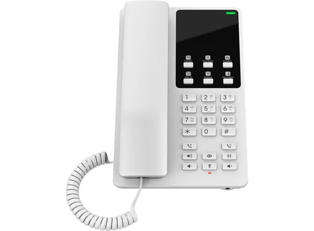 IP ტელეფონი Grandstream GHP620, White Compact Hotel IP Phones, 2 lines, 2 SIP accounts, One 10/100 Mbsps Ethernet ports, PoE, No PSU included, 2 image