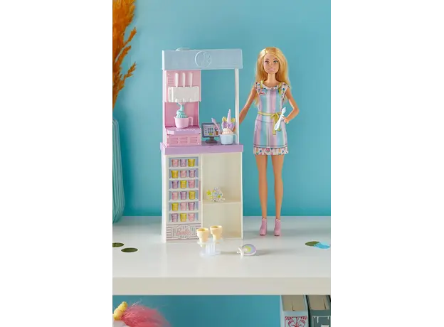 ბარბის თოჯინა MATTEL Barbie Ice Cream Shopkeeper Playset, 3 image