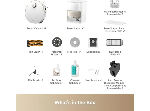 რობოტი მტვერსასრუტი Mova Robot Vacuum V50 Ultra Complete White (RLV72LE-1), 7 image